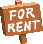 FOR RENT看板